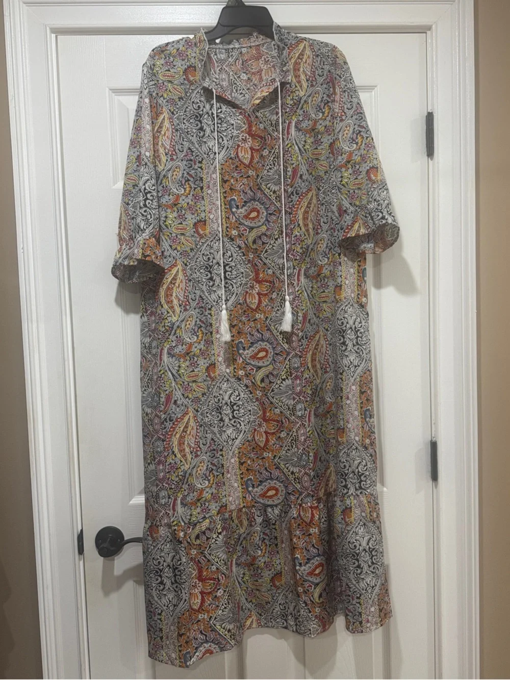 Boho Paisley Maxi Dress in Multicolor - Picture 5 of 5